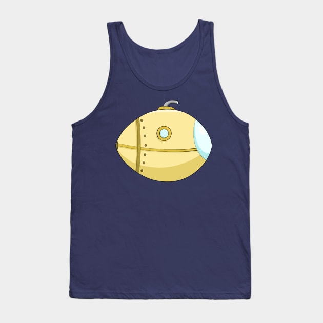 Cute Yellow Submarine Illustration Tank Top by PandLCreations